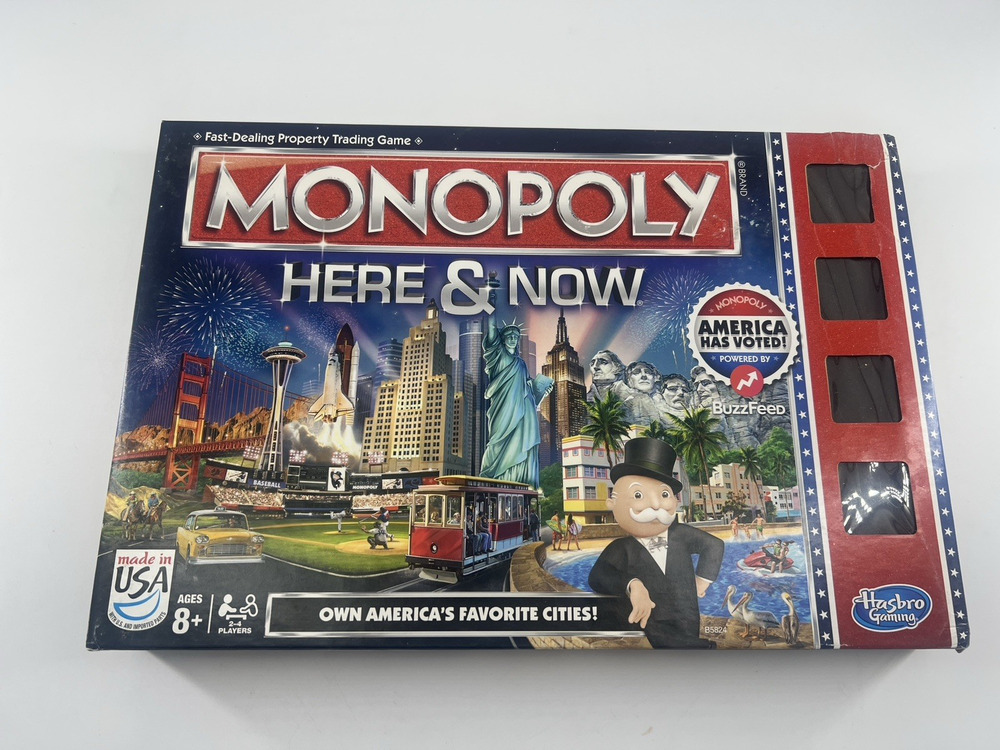 Monopoly "Here and Now" World Edition Board Game Hasbro Family Game Night